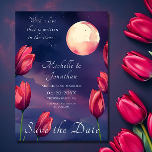 Reserve A Data Escrito no Casamento de Stars Full Moon e Tulips