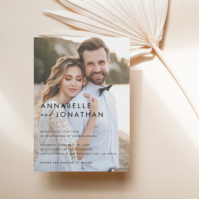 Reserve A Data Escrito preto em creme moderno mínimo contemporâne (Criador carregado)