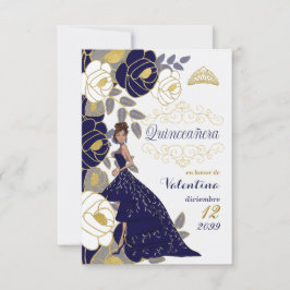 Reserve A Data Espanhol Salve a data Blue Quinceanera Sem Foto
