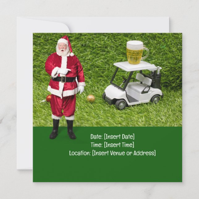 Reserve A Data Esquadra de Natal Santa Claus do Golf Par (Frente)