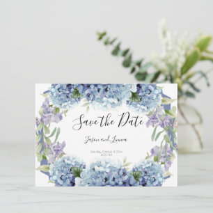 Reserve A Data Esqueça-Me-Não Flores Aquarela Elegante