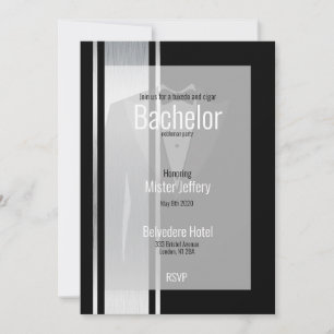 Reserve A Data Este despedida de solteiro preto & branco do nobre