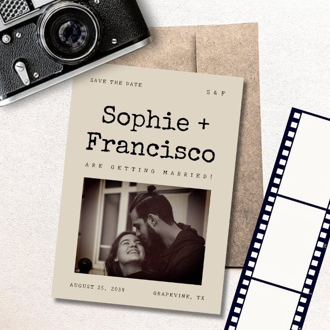 Reserve A Data Estilo de Texto de Máquina de Escrever Antiga Foto (Criador carregado)