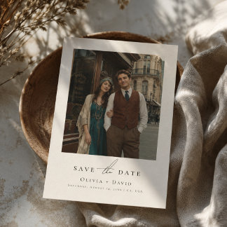 Reserve A Data Estilo Vintage | Casamento de Texto Elegante e Uma