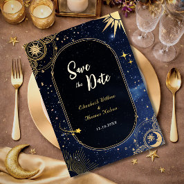Reserve A Data Estrela cadente azul Casamento celestial do sol e 