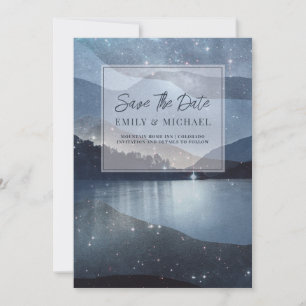 Reserve A Data Estrelas de Floresta de Lago de Montanha Blue Wate