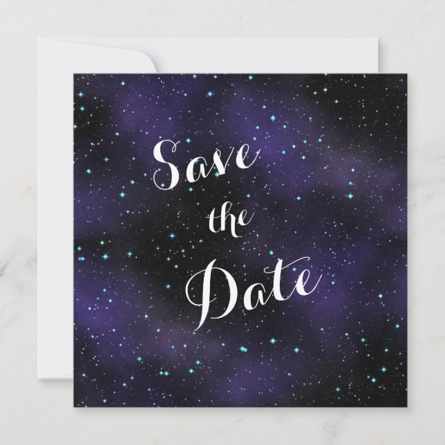 Reserve A Data Estrelas no Céu Noturno Salva a Data Casamento (Frente)