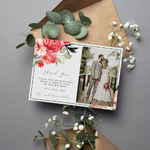 Reserve A Data Eterno Floral Blush Red Greenery Casamento Clássic