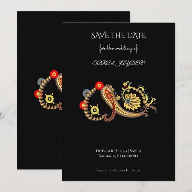 Reserve A Data Ethnic Retro Floral – Paisley Mandala Poster Art (Frente/Verso)