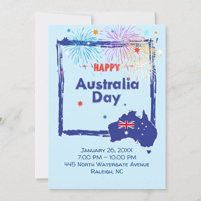 Reserve A Data "EU AMO AUSTRÁLIA" Austrália Dia 26 de janeiro (Frente)