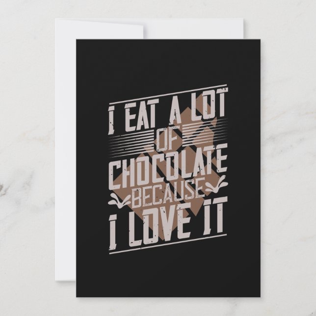 Reserve A Data Eu Comi Muito Chocolate Porque Eu Amo (Frente)
