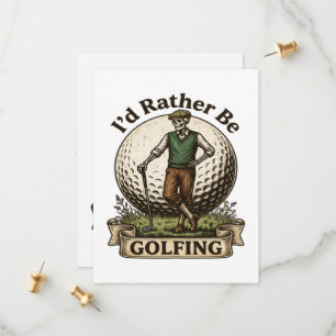 Reserve A Data Eu Preferiria Estar Jogando Golfe 
