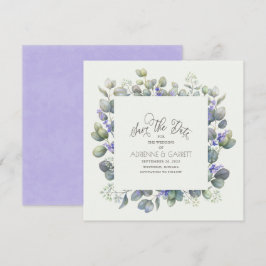 Reserve A Data Eucalipto Com Casamento Quadrado De Flores De Lava