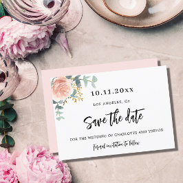 Reserve A Data Eucalipto floral rosa de casal