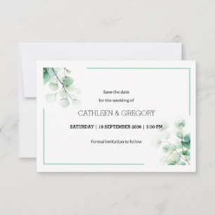 Reserve A Data Eucalyptus deixa casamento verde natural
