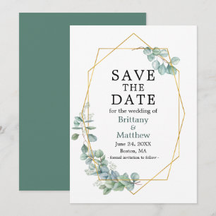 Reserve A Data Eucalyptus Greenery Geo Frame Verde