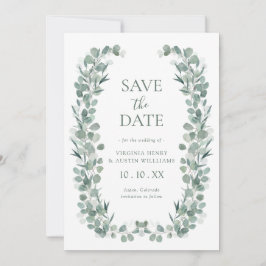 Reserve A Data Eucalyptus Photo Save The Date (A Foto Eucalyptus