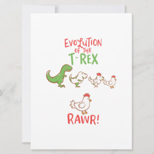 Reserve A Data Evolução Do T-Rex RAWR! Funny Dino Chicken