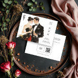 Reserve A Data Exquisite Glamorous Black & Gold Couple Wedding<br><div class="desc">Exquisite Black & Gold Couple Artwork Wedding Save the Date Card Featuring Initials and Back QR Code. Discover a sophisticated and contemporary design that combines a stylized couple illustration in black with simulated gold details, achieving an elegant and visually attractive contrast. The integrated initials and balanced layout of the elements...</div>