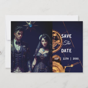 Reserve A Data Extravagância Steampunk Casamento Relógio Antigo