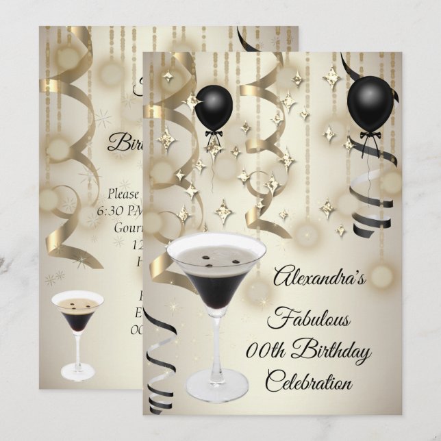 Reserve A Data Fabuloso Partido Espresso Martini Cocktail (Frente/Verso)