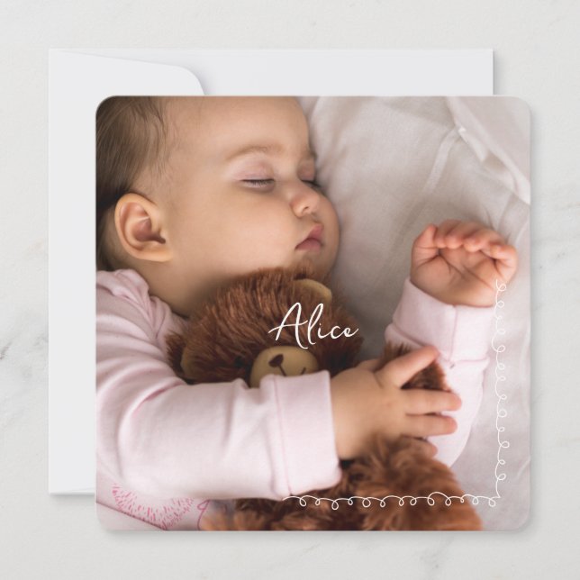 Reserve A Data Faire-Part de naissance Alice (Frente)