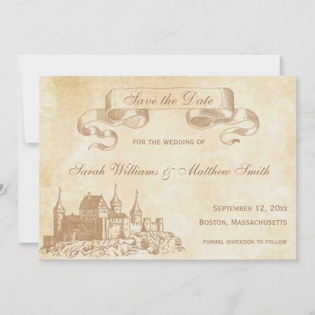 Reserve A Data Fairytale Wedding Save the Date (Frente)