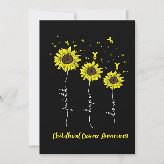 Reserve A Data Faith Hope ama o Cancer de Infância de Girassol Aw (Frente)