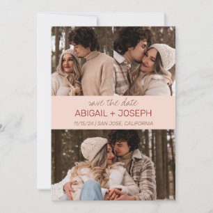 Reserve A Data Faixa de cores minimalista Salve a placa de data