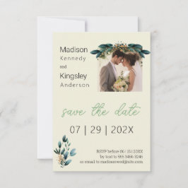 Reserve A Data Fall Blue e Dourado Floral Salvar a data Foto