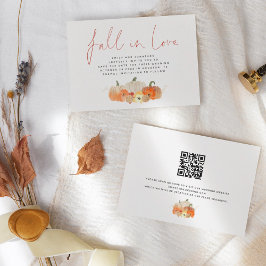 Reserve A Data Fall in Love Glittery Pumpkins Código QR Casamento