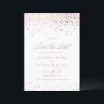 Reserve A Data Falso Papel Dourado Rosa Confetes Pontos Casamento<br><div class="desc">Adicione um toque de luxo e brilho ao anúncio do seu casamento com este deslumbrante Cartão de Save the Date com Confetes em Folha de Ouro Falso. Apresenta um lindo design de confetes com elegantes acentos de folha de ouro rosa falso. A escrita delicada e fluida complementa perfeitamente os detalhes...</div>
