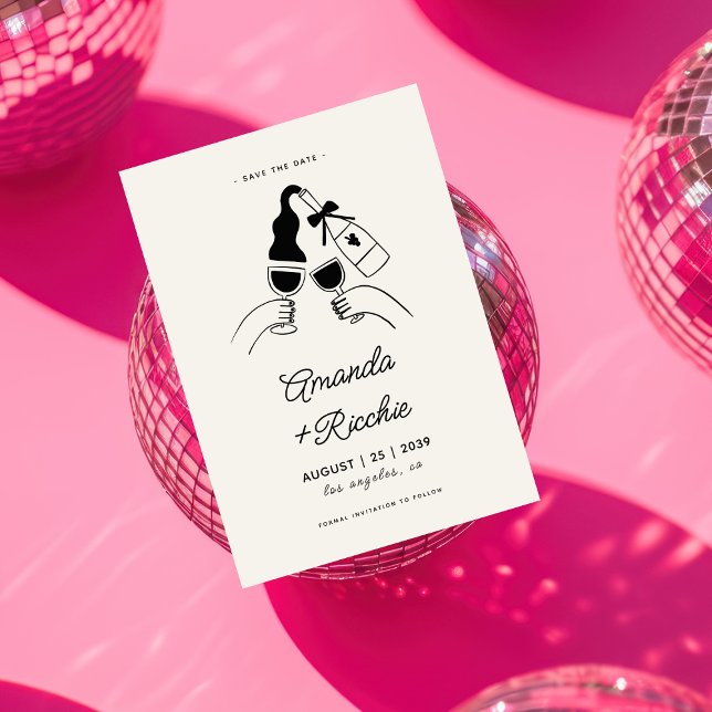 Reserve A Data Fantasia Retro Divertido Desenho à Mão Brinde Casa (Criador carregado)