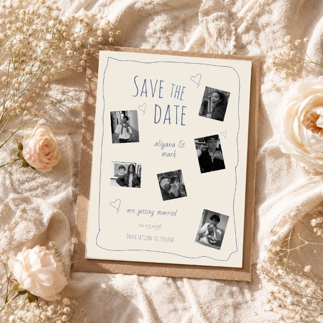 Reserve A Data Fantasioso Foto Rabiscado Save The Date (Criador carregado)