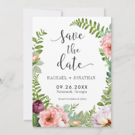 Reserve A Data Fantasy Floral Boho Weding the Date Card