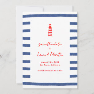 Reserve A Data Farol Listrado Vermelho Azul Costa Leste