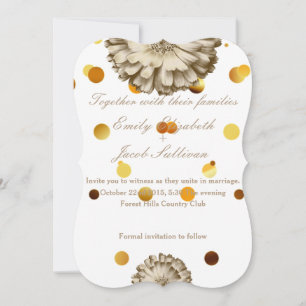 Reserve A Data Faux Dourado Foil Daisy Inspirou Casamento