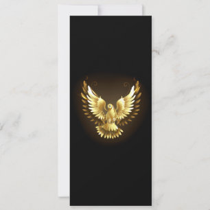 Reserve A Data Faux Gold Foil Peace Dove em Preto