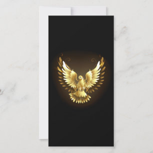 Reserve A Data Faux Gold Foil Peace Dove em Preto