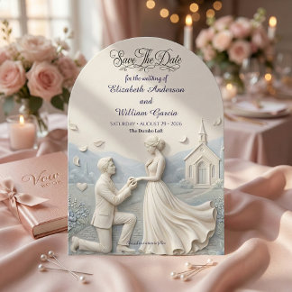 Reserve A Data Faux Sculpted Bas Relief Romantic Proposal