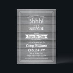 Reserve A Data Faux Wood, Cinzas Russas do Partido da Reforma Sur<br><div class="desc">Você pode guardar um segredo? Convide colegas, colegas de trabalho, família e amigos para uma elegante e excitante celebração de aposentadoria surpresa com madeira de cinza personalizada para salvar os convites de festas de data. Toda a redação desta modelo é simples de personalizar, incluindo a mensagem que diz "Shhh! É...</div>