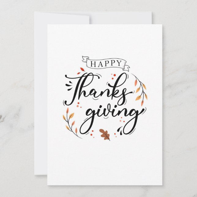 Reserve A Data Feliz Ação de Graças (Frente)