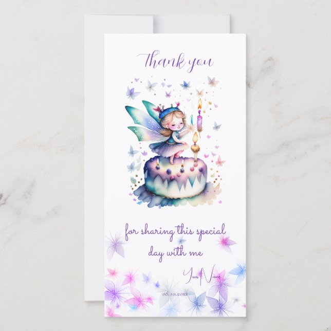 Reserve A Data Feliz aniversário Fada 01 (Frente)