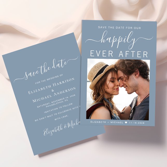 Reserve A Data Feliz Dia Após Foto Azul Derramado (Criador carregado)