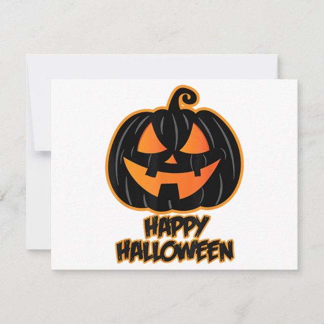 Reserve A Data Feliz Halloween para Homens e Mulheres - Pumpkin H (Frente)
