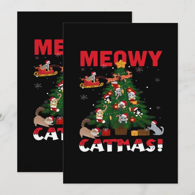 Reserve A Data Feliz Natal Meowy (Frente/Verso)