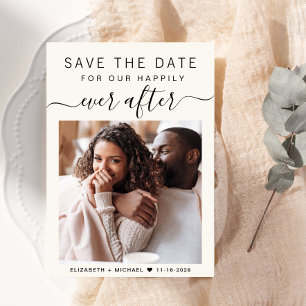Reserve A Data Felizmente Depois Do Casamento Com Creme Fotográfi