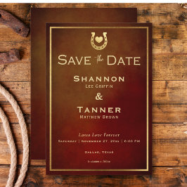 Reserve A Data Ferradura russa ocidental Burgundy e casamento Dou