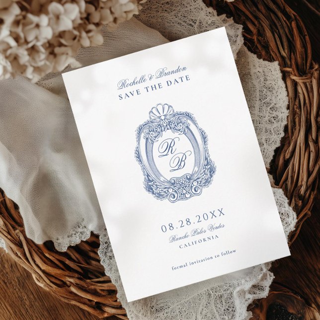 Reserve A Data Festa Barroca Azul Antiquado Francês (Criador carregado)