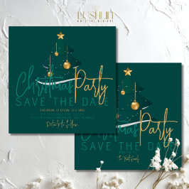 Reserve A Data Festa da Árvore de Natal Esmeralda Elegante